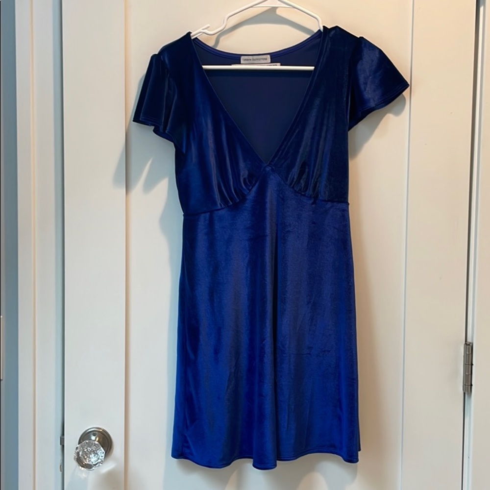 Urban Outfitters Blue Velvet mini dress